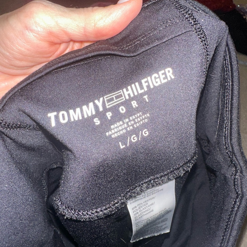Tommy‎ Hilfiger Black Wide-Leg Pants L - Picture 4 of 4